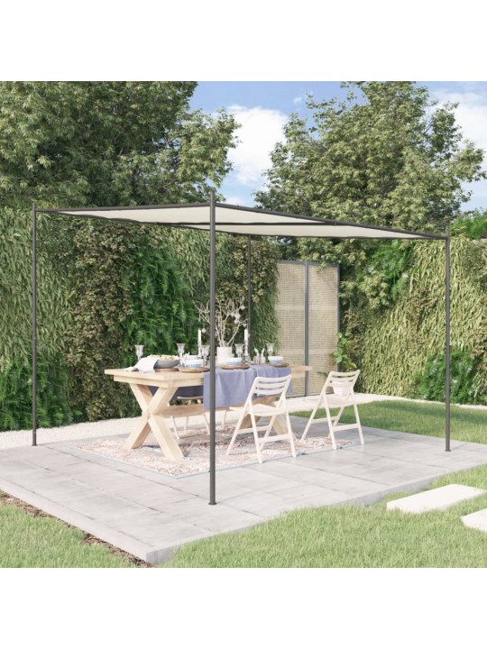 Pavėsinė, baltos spalvos, 3x3m, audinys ir plienas, 180g/m²
