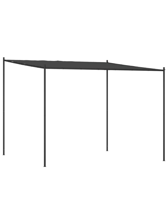 Pavėsinė, antracito spalvos, 3x3m, audinys ir plienas, 180g/m²
