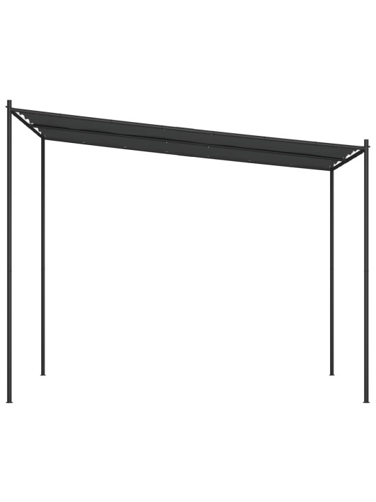 Pavėsinė, antracito spalvos, 3x3m, audinys ir plienas, 180g/m²