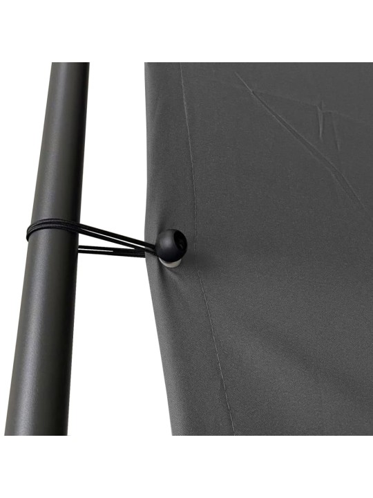 Pavėsinė, antracito spalvos, 3x3m, audinys ir plienas, 180g/m²
