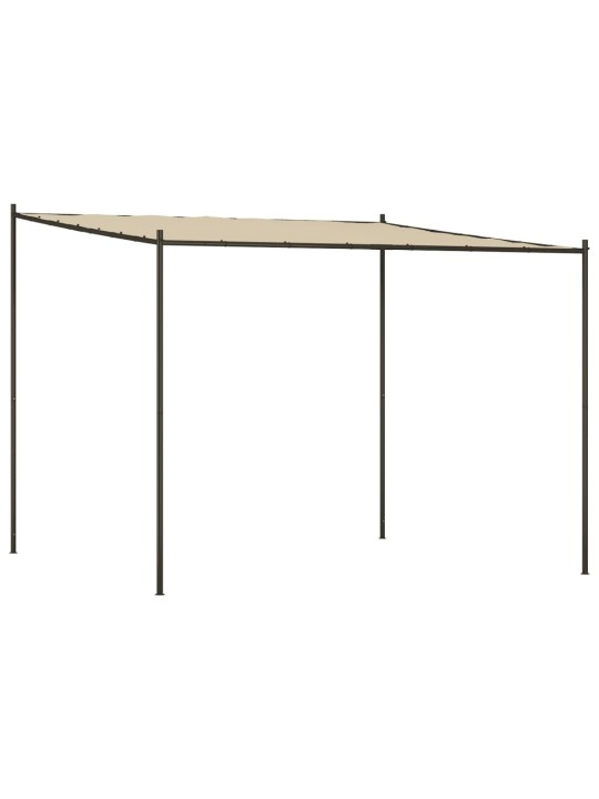 Pavėsinė, smėlio spalvos, 3x3m, audinys ir plienas, 180g/m²