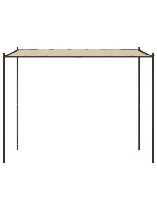 Pavėsinė, smėlio spalvos, 3x3m, audinys ir plienas, 180g/m²