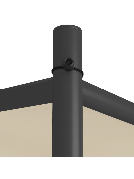 Pavėsinė, smėlio spalvos, 3x3m, audinys ir plienas, 180g/m²