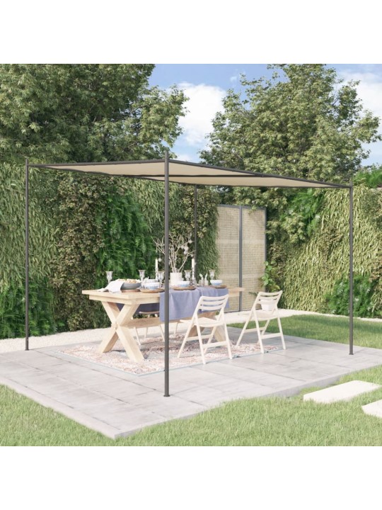 Pavėsinė, smėlio spalvos, 3x3m, audinys ir plienas, 180g/m²