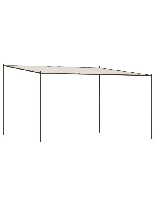 Pavėsinė, baltos spalvos, 4x4m, audinys ir plienas, 180g/m²