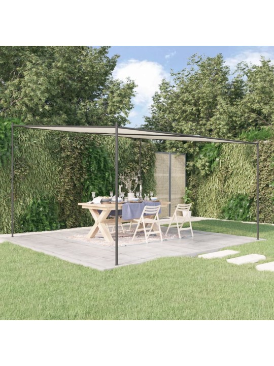 Pavėsinė, baltos spalvos, 4x4m, audinys ir plienas, 180g/m²