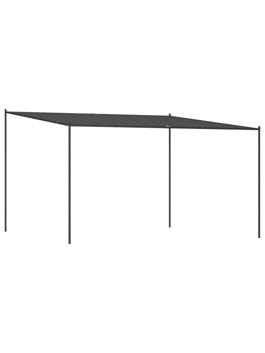 Pavėsinė, antracito spalvos, 4x4m, audinys ir plienas, 180g/m²