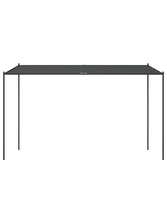 Pavėsinė, antracito spalvos, 4x4m, audinys ir plienas, 180g/m²