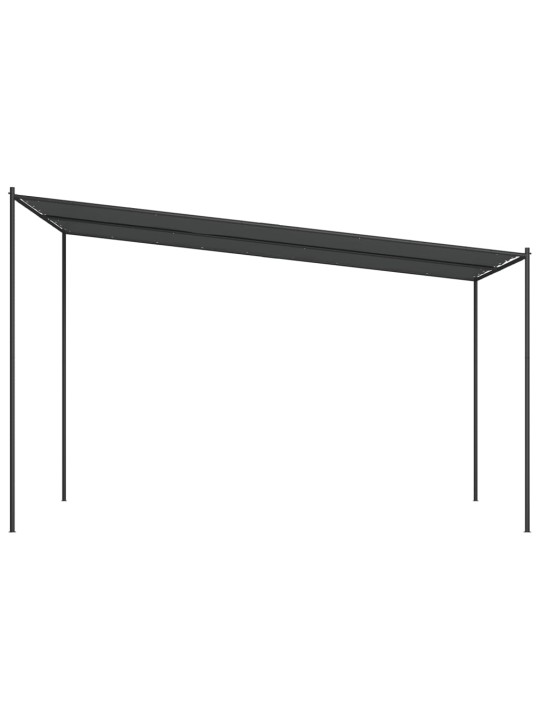 Pavėsinė, antracito spalvos, 4x4m, audinys ir plienas, 180g/m²