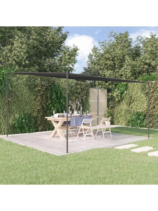 Pavėsinė, antracito spalvos, 4x4m, audinys ir plienas, 180g/m²
