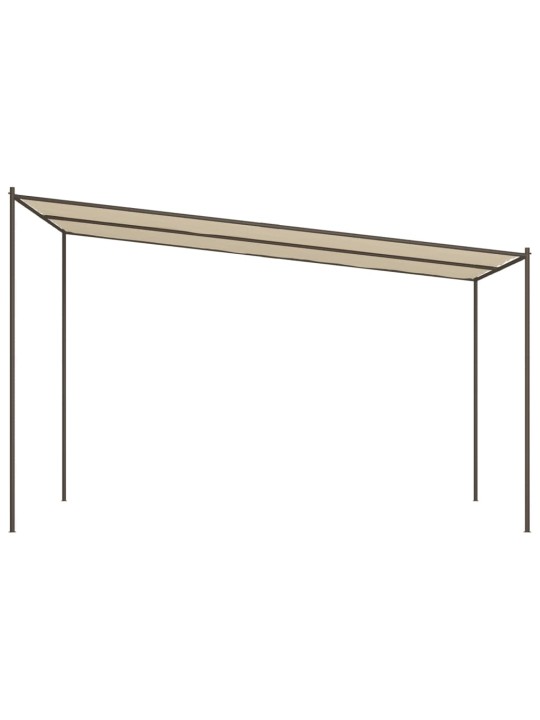 Pavėsinė, smėlio spalvos, 4x4m, audinys ir plienas, 180g/m²