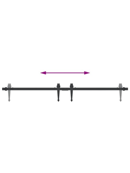 Stumdomų spintelės durelių rinkinys, juodas, 122cm, plienas