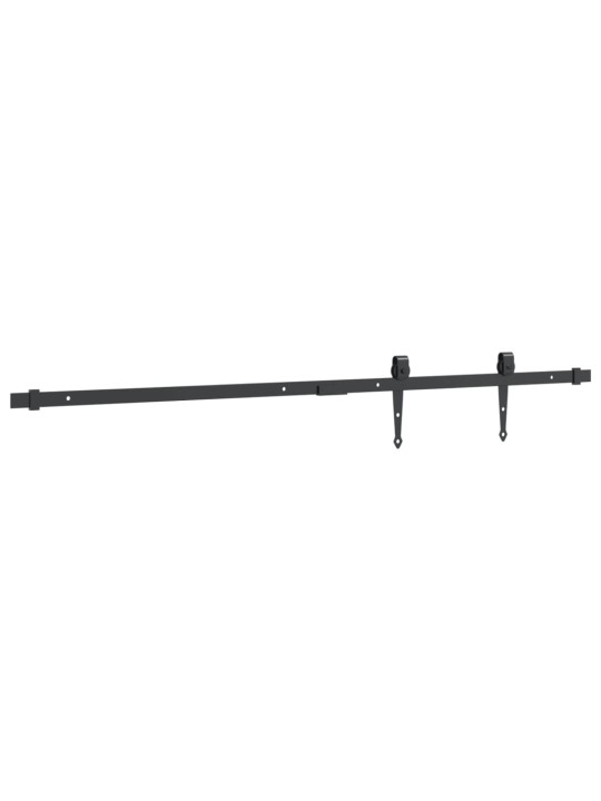 Stumdomų spintelės durelių rinkinys, juodas, 122cm, plienas