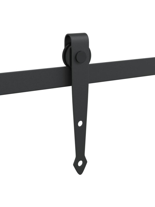 Stumdomų spintelės durelių rinkinys, juodas, 122cm, plienas