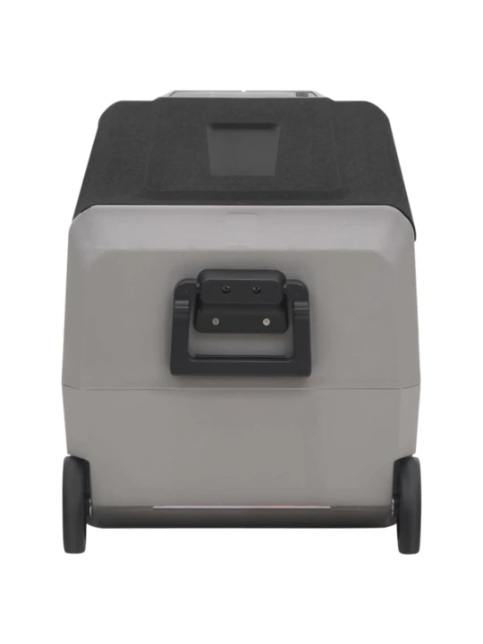 Šaltdėžė su ratukais ir adapteriu, juoda ir pilka, 60l, PP/PE