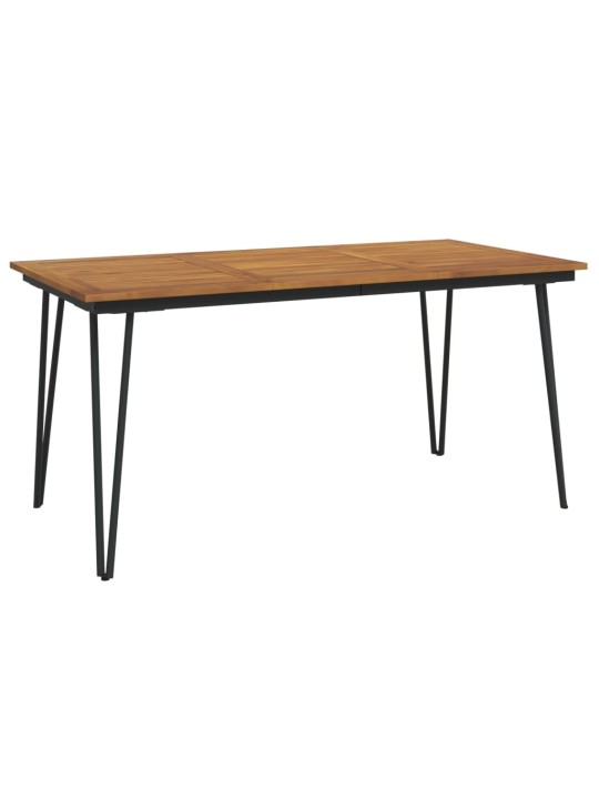 Sodo stalas su segtuko formos kojomis, 160x80x75cm, akacija