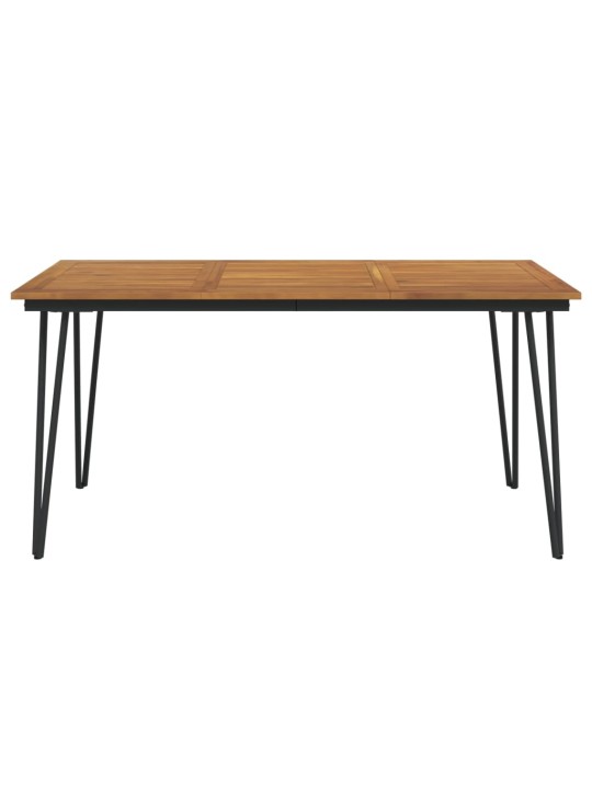 Sodo stalas su segtuko formos kojomis, 160x80x75cm, akacija
