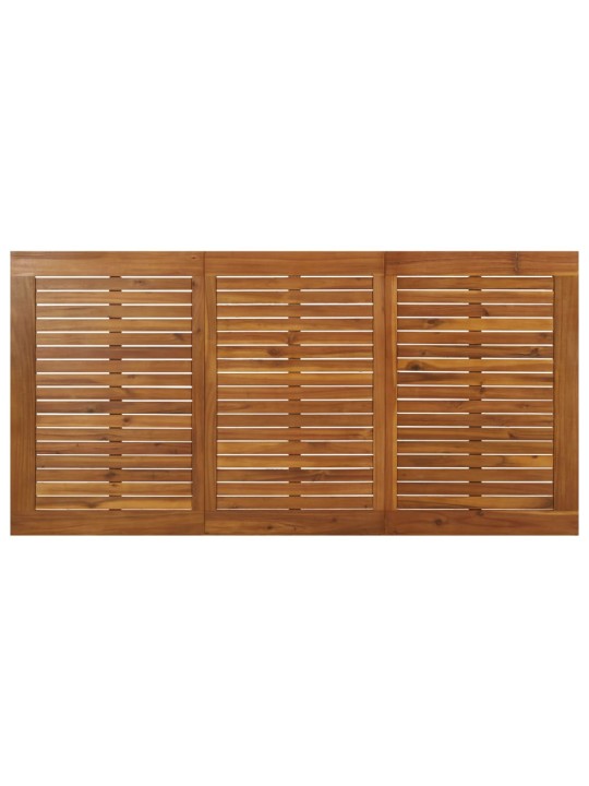 Sodo stalas su segtuko formos kojomis, 160x80x75cm, akacija