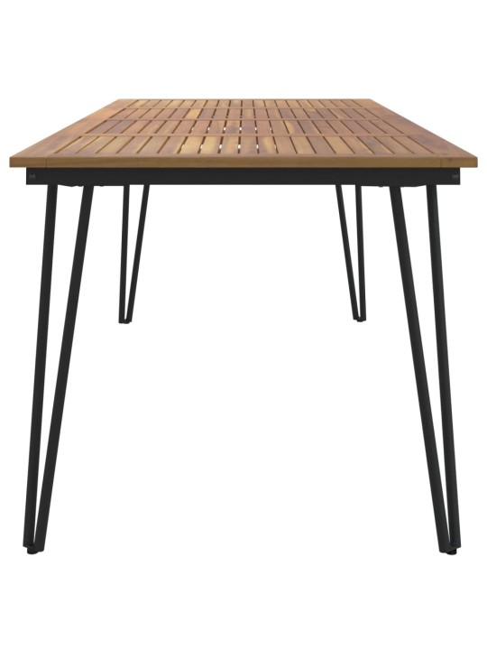 Sodo stalas su segtuko formos kojomis, 180x90x75cm, akacija