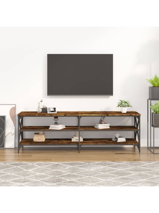 Televizoriaus spintelė, dūminio ąžuolo, 160x40x50cm, mediena