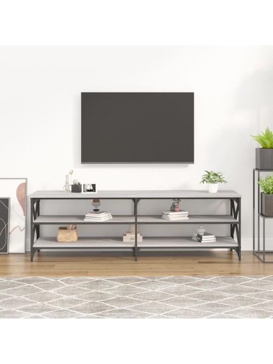 Televizoriaus spintelė, pilka ąžuolo, 160x40x50cm, mediena