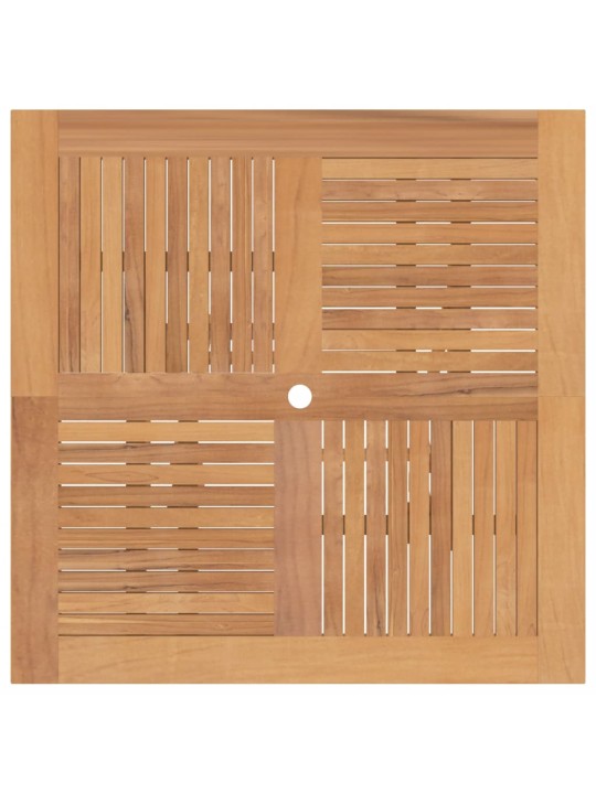 Sulankstomas sodo stalas, 120x120x75cm, tikmedžio masyvas