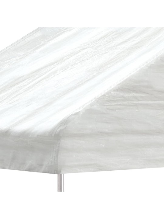 Pavėsinė su stogu, balta, 8,92x4,08x3,22m, polietilenas