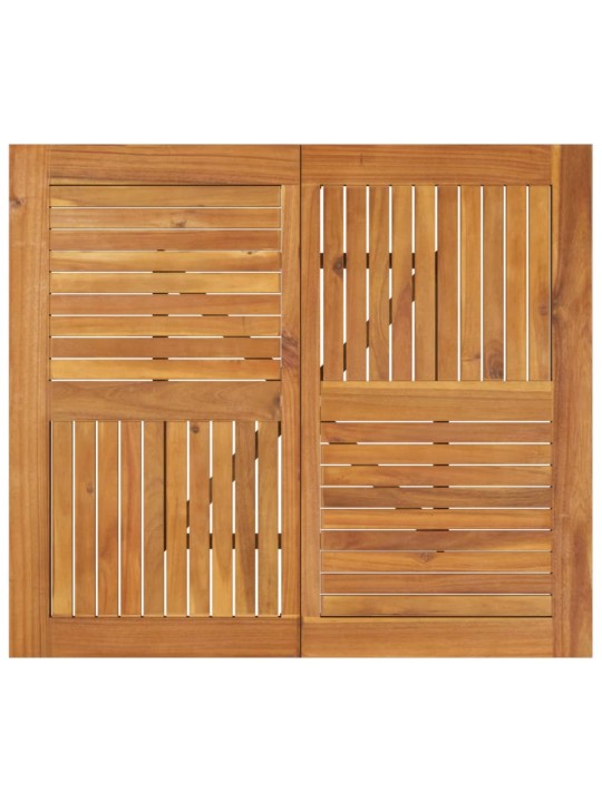 Sodo stalas, 85x85x75cm, akacijos medienos masyvas