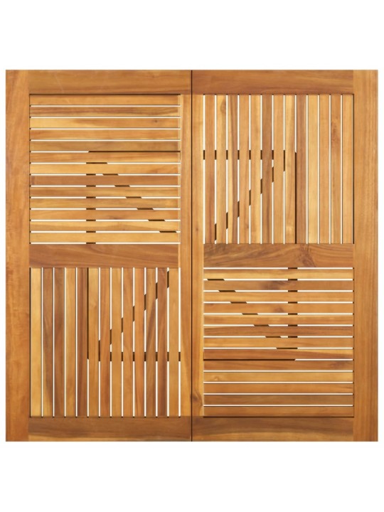 Sodo stalas, 110x110x75cm, akacijos medienos masyvas