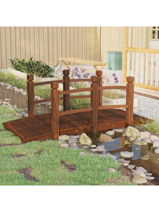Sodo tiltelis su turėklais, 150x67x56cm, eglės medienos masyvas