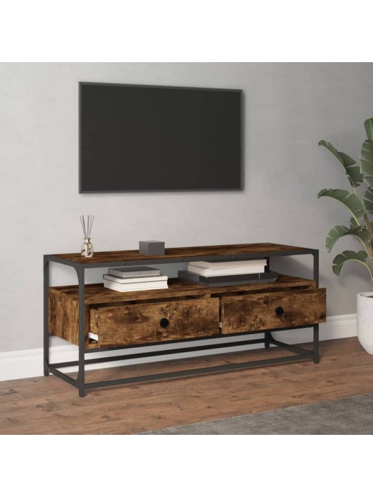 Televizoriaus spintelė, dūminio ąžuolo, 100x35x45cm, mediena