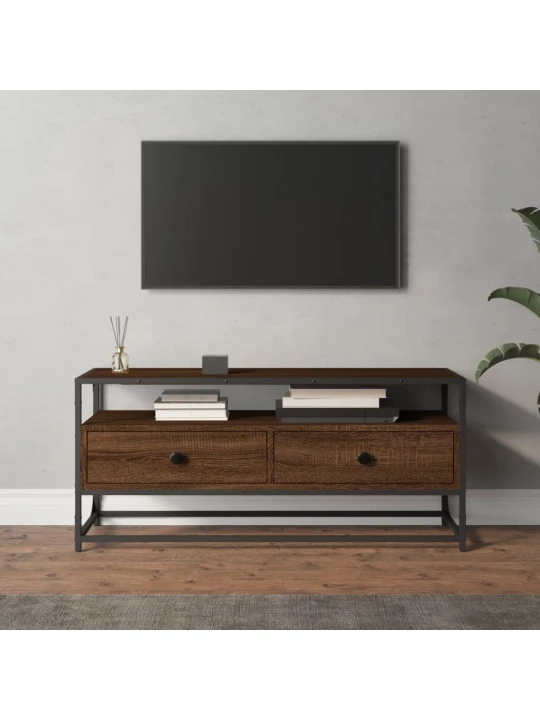 Televizoriaus spintelė, ruda ąžuolo, 100x35x45cm, mediena
