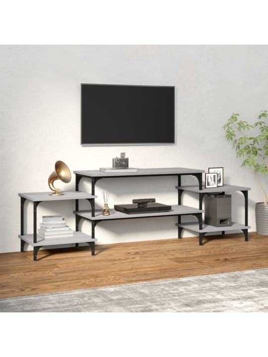 Televizoriaus spintelė, pilka ąžuolo, 157x35x52cm, mediena