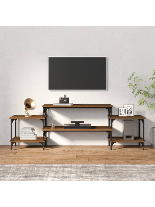 Televizoriaus spintelė, ruda ąžuolo, 157x35x52cm, mediena