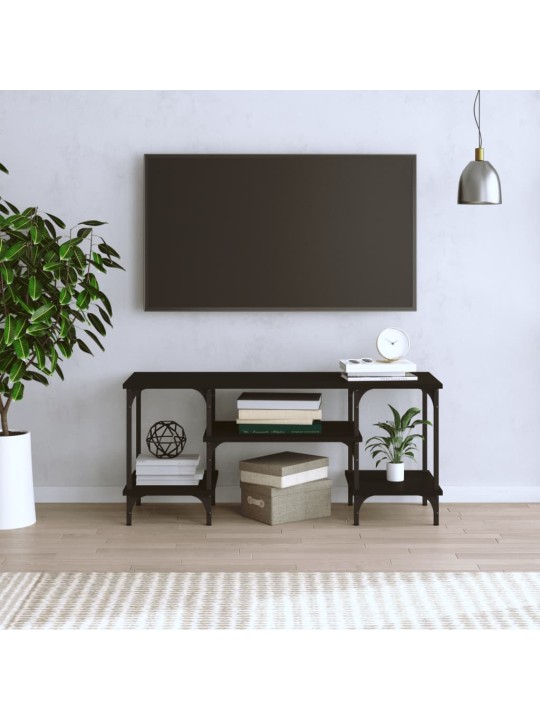 Televizoriaus spintelė, juodos spalvos, 102x35x45,5cm, mediena