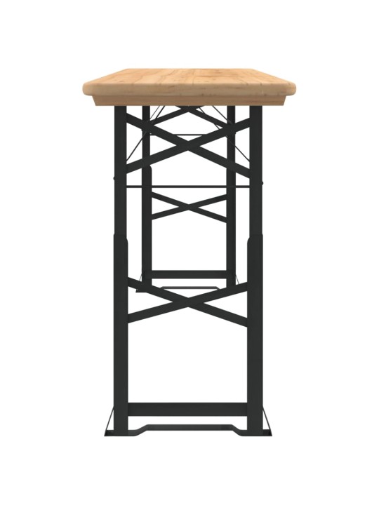 Sulankstomas alaus stalas, 170x50x75/105cm, eglės masyvas
