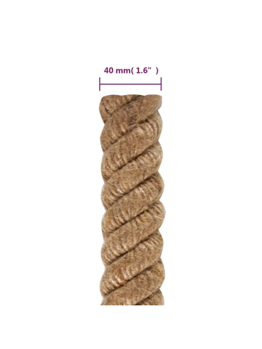 Džiuto virvė, 5 m ilgio, 40 mm storio