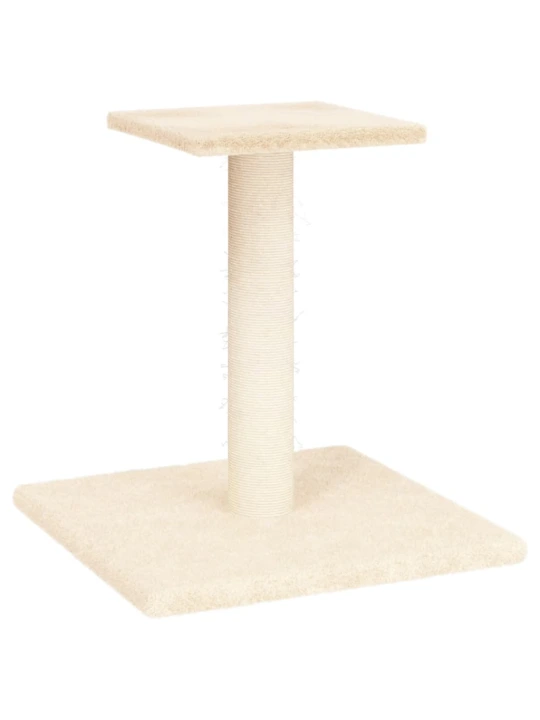 Draskymo stovas katėms su platforma, kreminės spalvos, 38cm