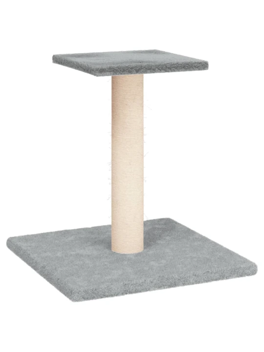 Draskymo stovas katėms su platforma, šviesiai pilkas, 38cm