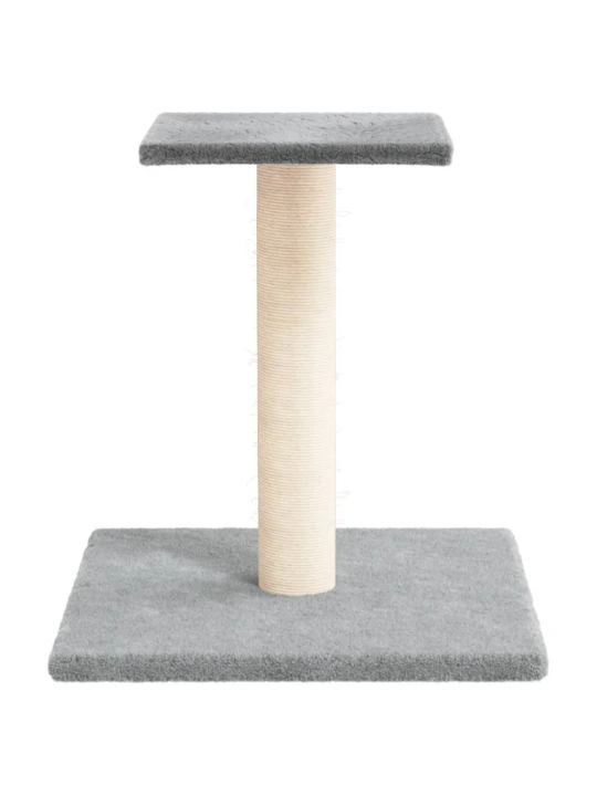 Draskymo stovas katėms su platforma, šviesiai pilkas, 38cm