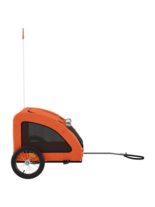 Dviračio priekaba augintiniams, oranžinė, audinys/geležis