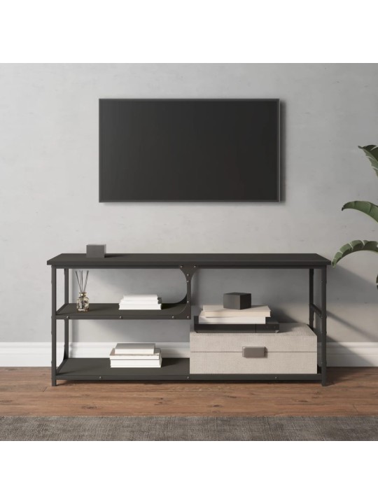 Televizoriaus spintelė, juoda, 103x38x46,5cm, mediena/plienas