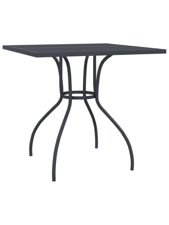 Sodo stalas, antracito, 80x80x72,5cm, plienas, tinklelis