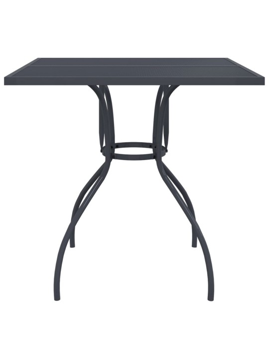 Sodo stalas, antracito, 80x80x72,5cm, plienas, tinklelis