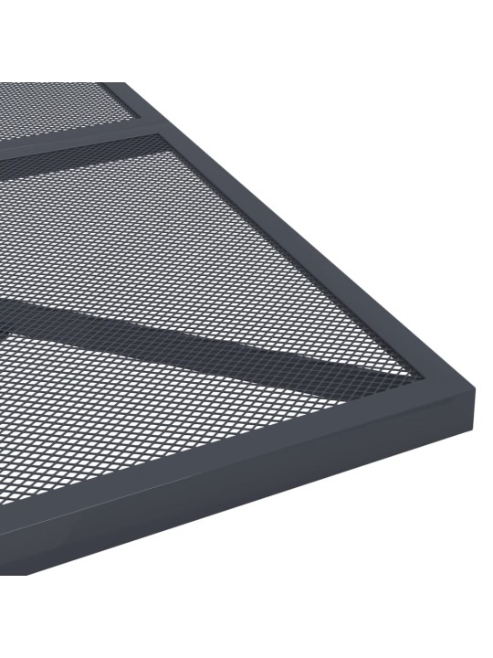 Sodo stalas, antracito, 80x80x72,5cm, plienas, tinklelis