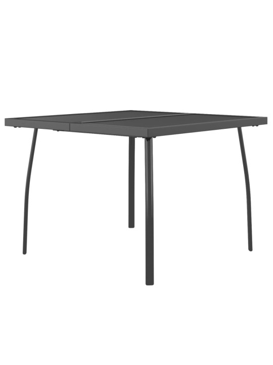 Sodo stalas, antracito, 100x100x72cm, plienas, tinklelis