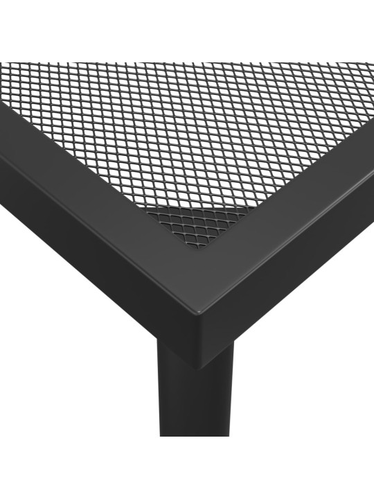 Sodo stalas, antracito, 100x100x72cm, plienas, tinklelis