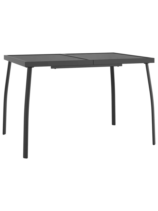 Sodo stalas, antracito, 110x80x72cm, plienas, tinklelis