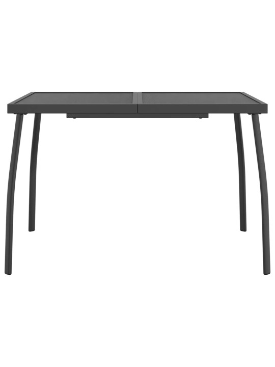 Sodo stalas, antracito, 110x80x72cm, plienas, tinklelis