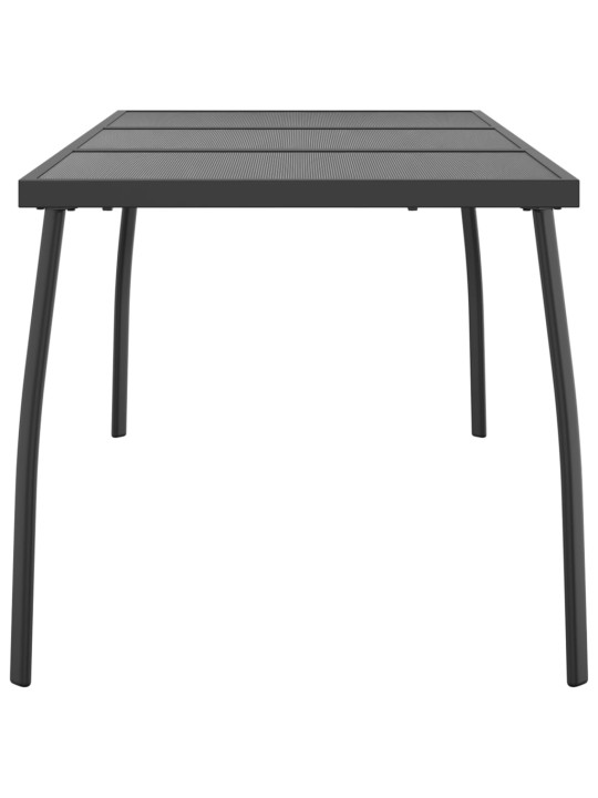Sodo stalas, antracito, 165x80x72cm, plienas, tinklelis